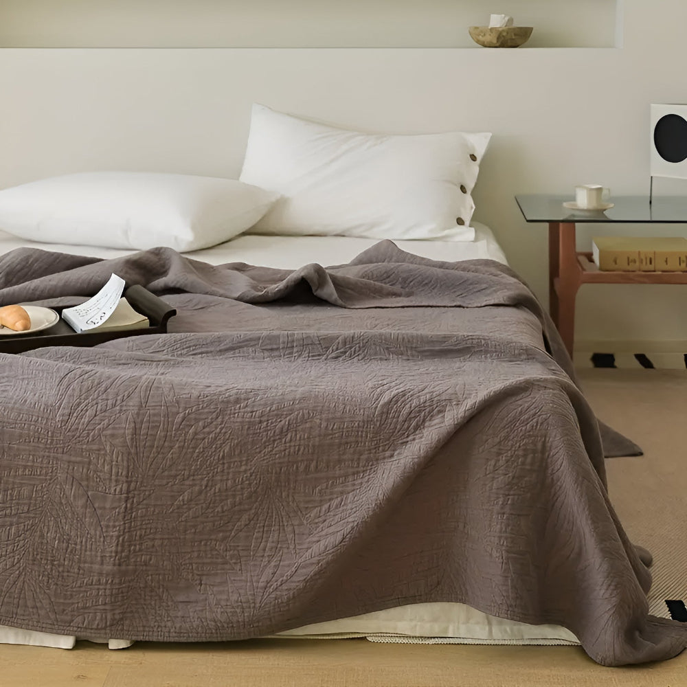 Lisslune | Soft Leaf Cotton Blanket