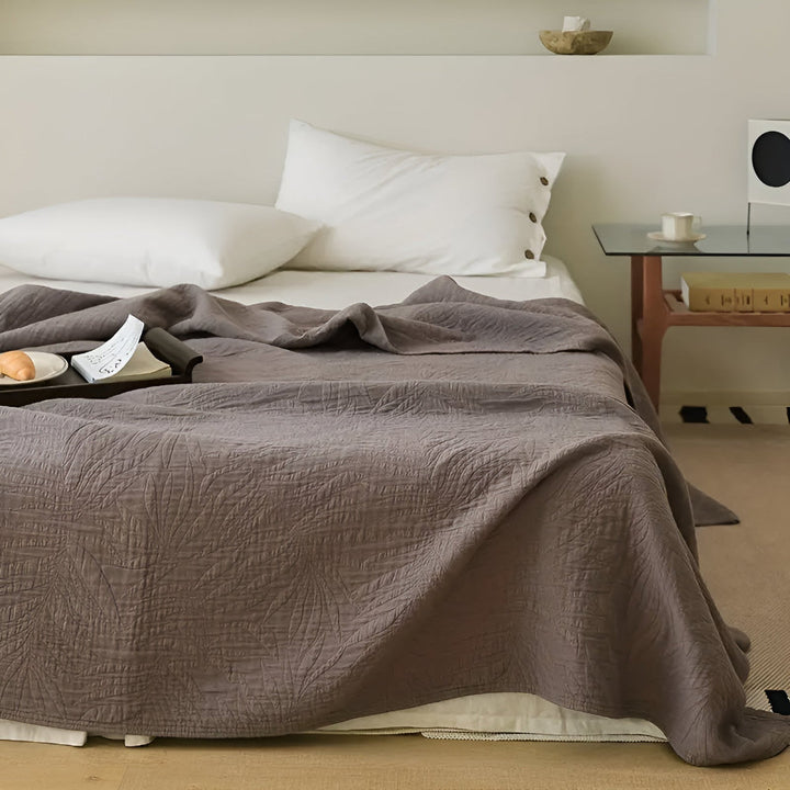 Lisslune | Soft Leaf Cotton Blanket