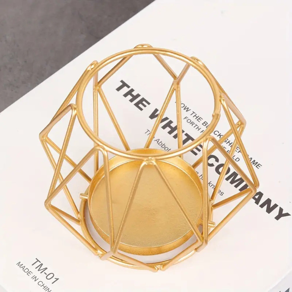 Lisslune | Wireframe Sleek Iron Candle Holder