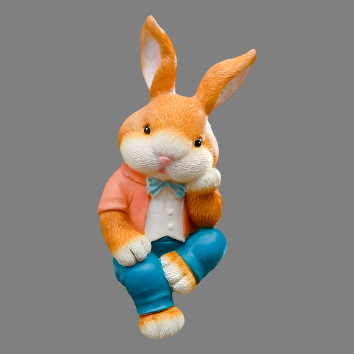 Lisslune | WhimsiBunny – Sitting Rabbit Sculpture for Playful and Modern Desk or Shelf Decoration