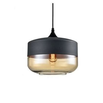 Lisslune | Hand-Blown Glass & Wood Pendant Light Adjustable