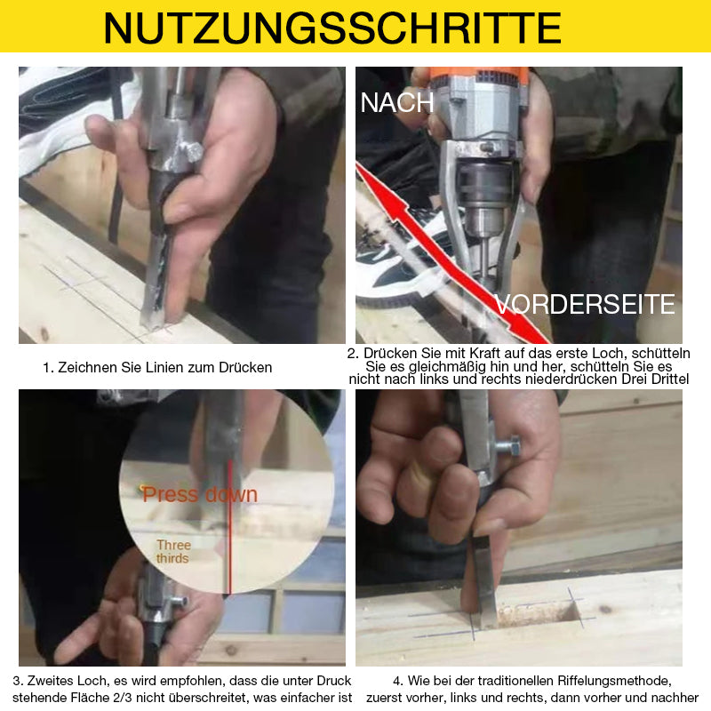 Lisslune | Woodworking Square Hole Drill Adapter Holder