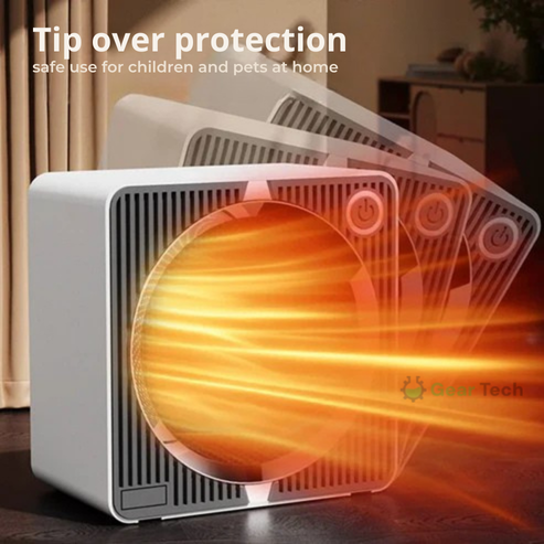 Lisslune | 500W Electric PTC Ceramic Heater | Rapid Heating, Energy Efficient & Safe for Indoor Use in Winter