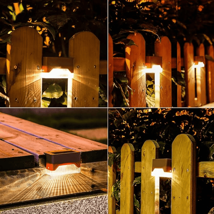Lisslune | Self-Adhesive Solar Outdoor Lights – Waterproof Wall-Mounted LED Step Lamps for Gardens, Patios & Pathways