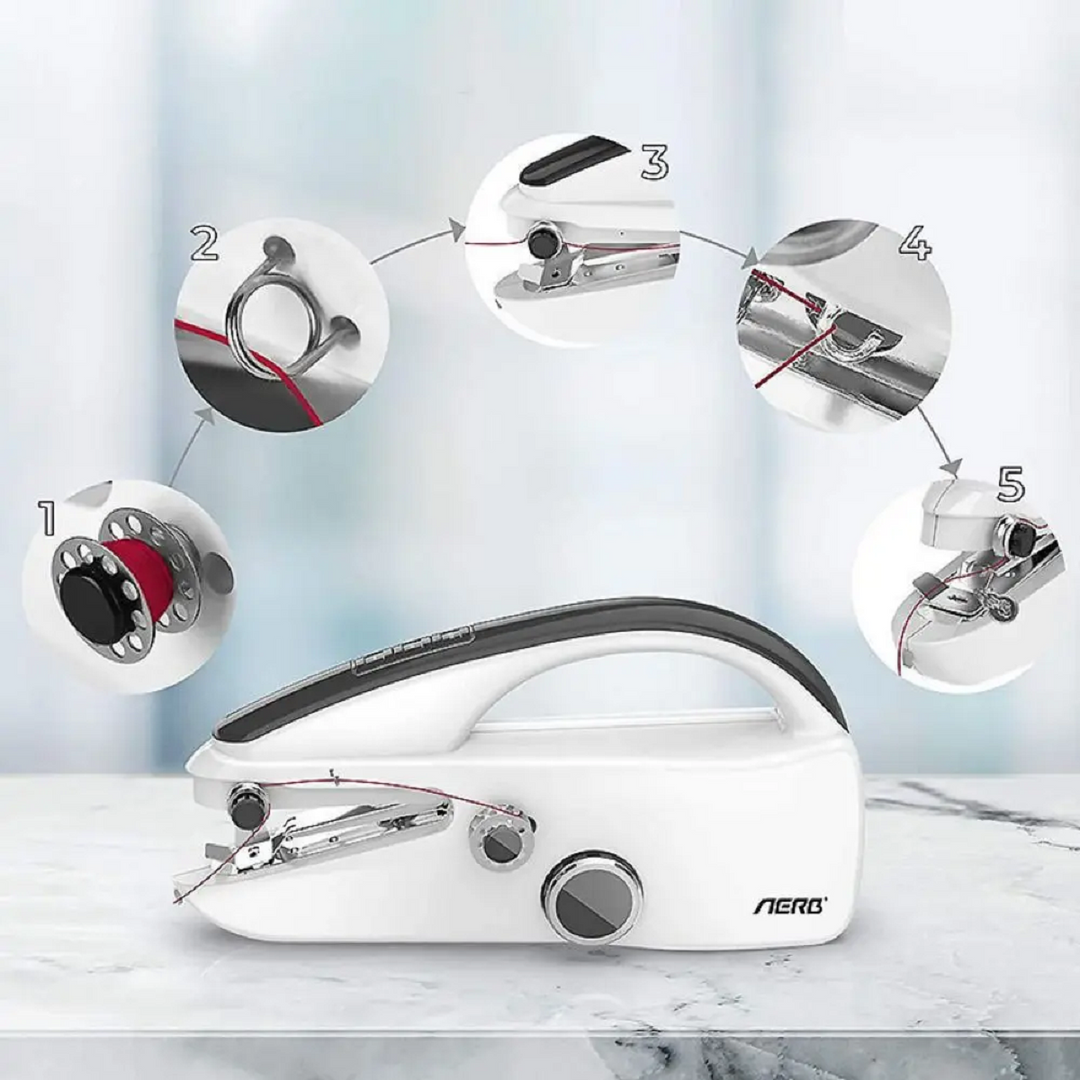 Lisslune | Handheld Mini Sewing Machine for Crafting & Mending - Portable Stitching Tool for Quick Repairs and DIY Projects
