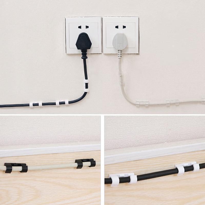 Lisslune | Finisher Self-Adhesive Cable Clamps – 20 Pieces Cable Organizer Set