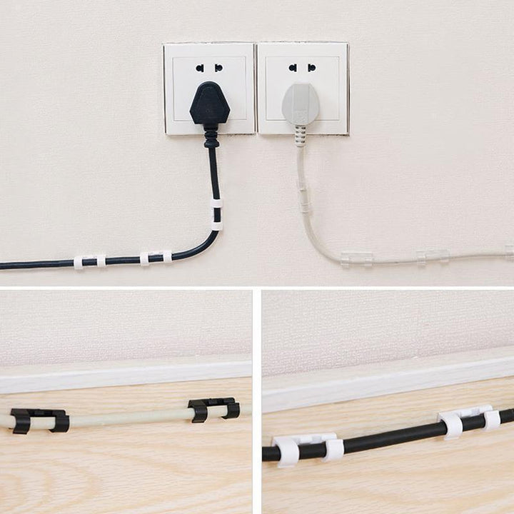 Lisslune | Finisher Self-Adhesive Cable Clamps – 20 Pieces Cable Organizer Set