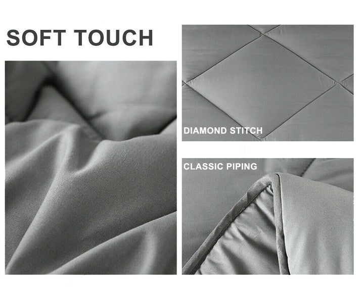 Lisslune | Doona Quilt Microfiber - All Seasons - Gray