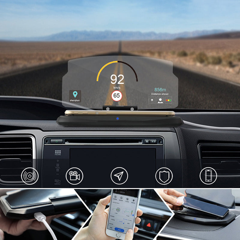 Lisslune | HUD navigation projector with wireless charging function