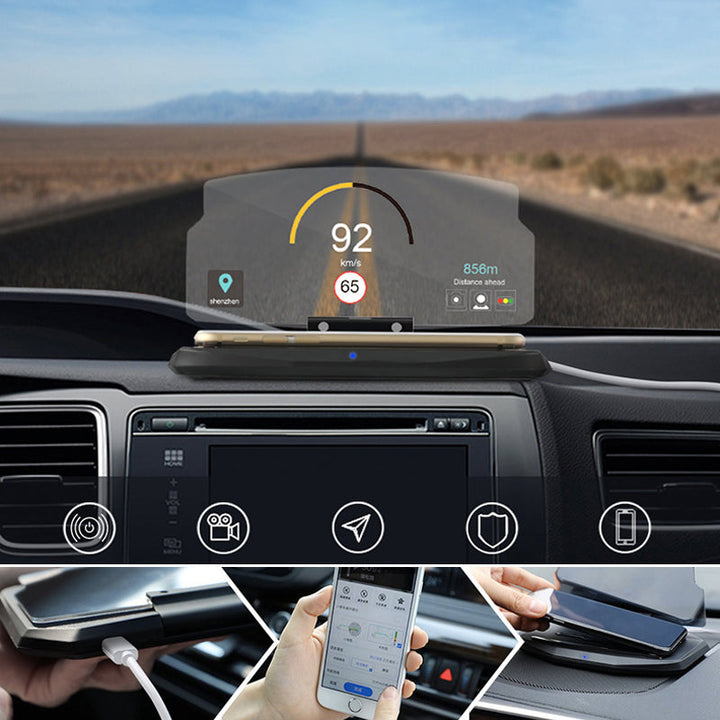 Lisslune | HUD navigation projector with wireless charging function