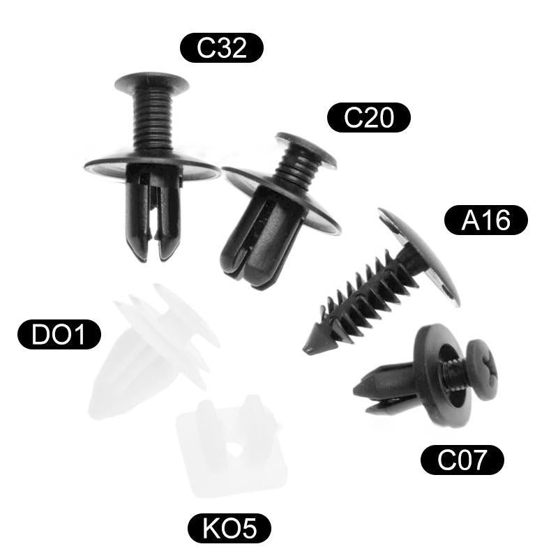 Lisslune | Universal Car Plastic Fender Fastening Clips (150 Pieces)