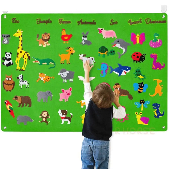 Lisslune | ANIMAL FELT BOARD – Felt board for creative & screen-free learning from 3 years old