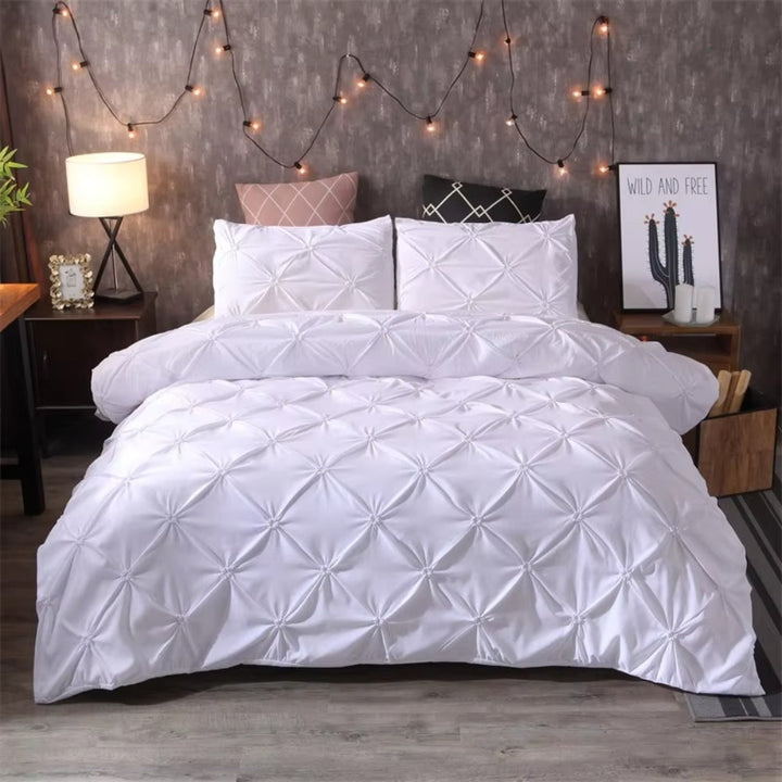 Lisslune | Airweave Pintuck | 3pcs Duvet Cover Set