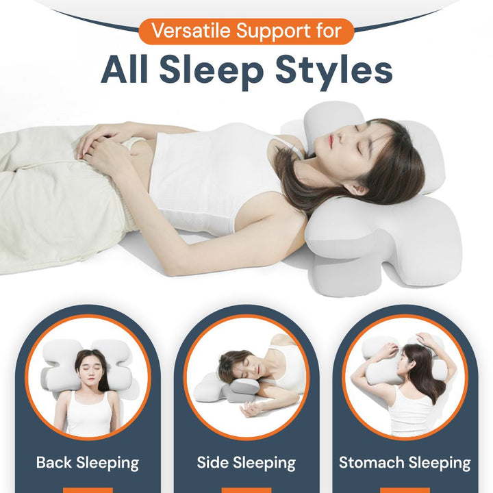 Lisslune | Ergonomic Cervical Pillow | Memory Foam, Neck Support & Ideal for Restful Sleep