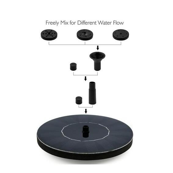 Lisslune | Solar-powered water bubbler for bird baths – bubble fountain with solar panel