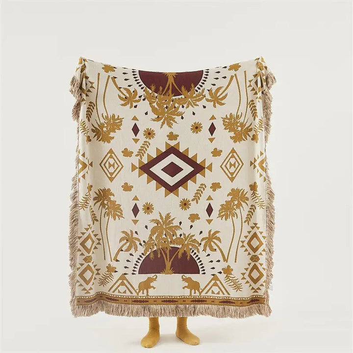 Lisslune | Azura Boho Geometric Knit Blanket