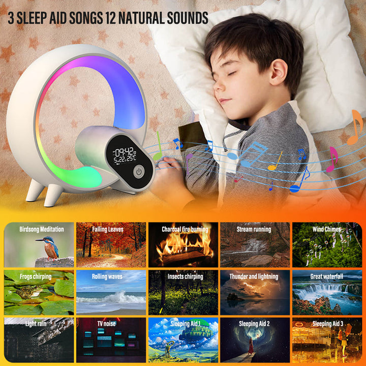 Lisslune | 3-in-1 Bluetooth Speaker and Alarm Clock Lamp - Lit Lamp Good Gifts for New Home