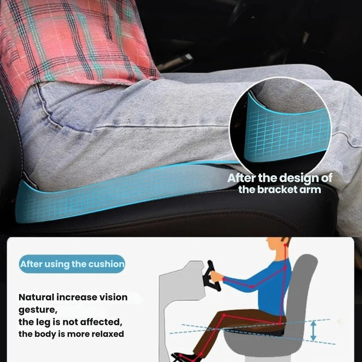 Lisslune | Orthopedic Car Seat Cushion – Comfortable Chair Pad with Anti-Slip Bottom for Better Support