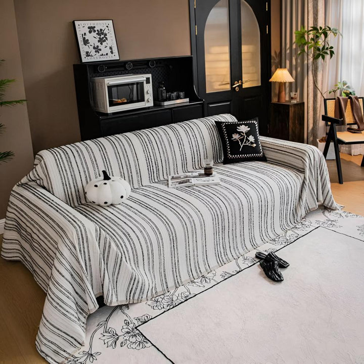 Lisslune | Regal Stripes Chenille Sofa Cover