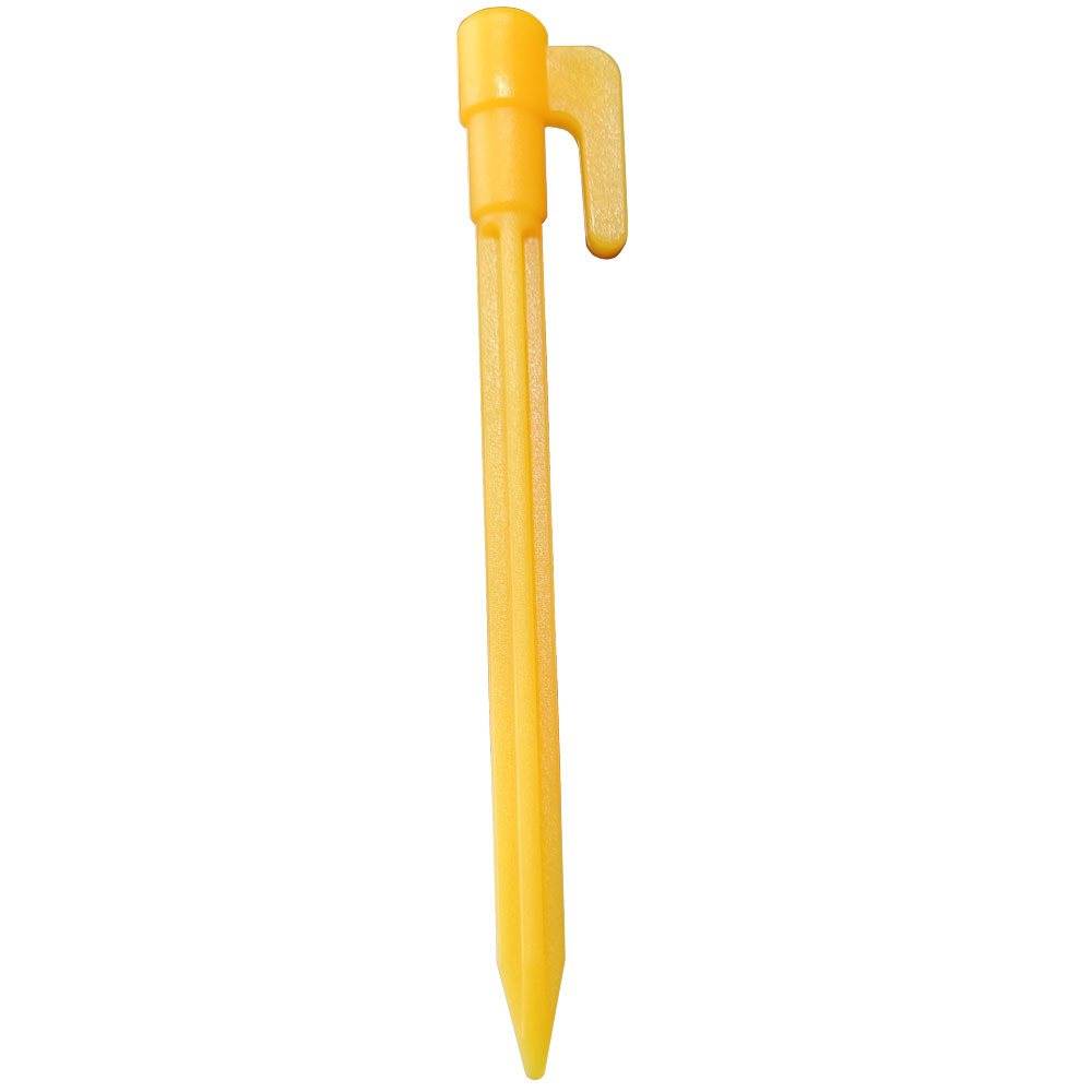 Lisslune | Plastic Tent Stakes with Hooks – Camping Tent Pegs for Tarps and Canopies