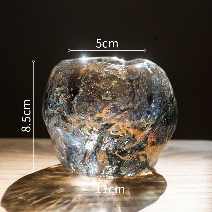 Lisslune | Glass Tealight Holder – Decorative Candle Holder made of Clear Glass for Cozy Lighting