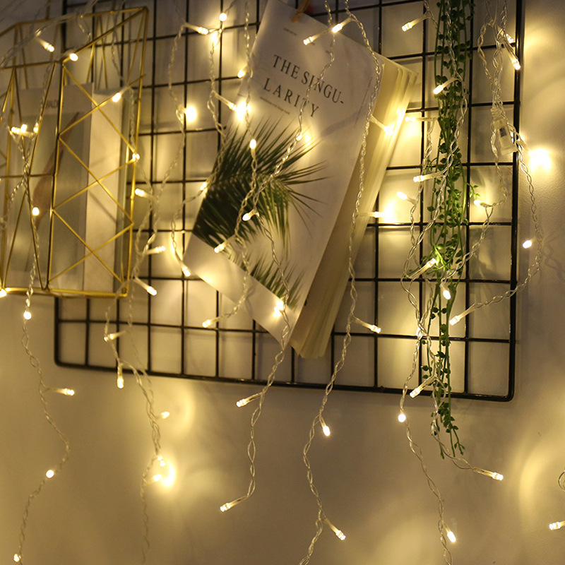 Lisslune | LED Starry Sky Icicle Light String – Decorative Light Curtains for Christmas and Garden