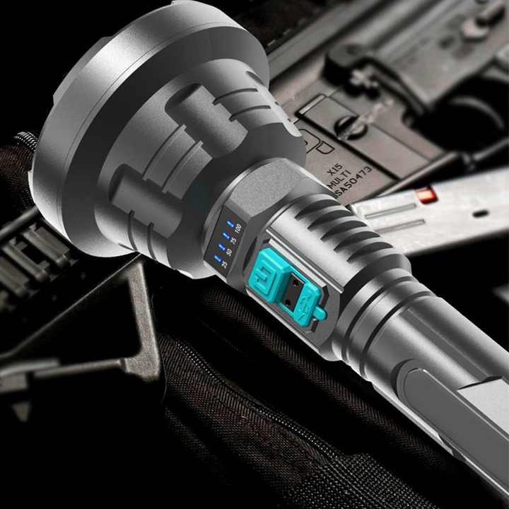 Lisslune | 90000LM LED flashlight – Tactical searchlight with USB charging and super bright lighting