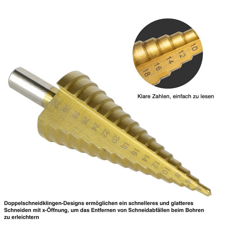 Lisslune | Titanium Step Drill (3 Pieces)