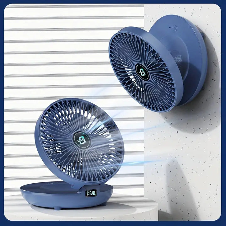 Lisslune | Portable Wall Fan | Multifunctional, USB Rechargeable & Whisper Quiet for Home, Office & Outdoor Use