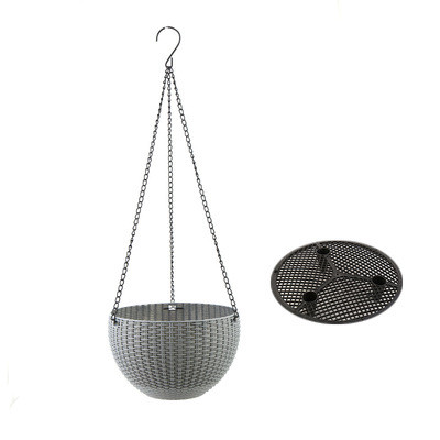 Lisslune | Woven hanging basket for plants with chain – Ideal for balcony and garden