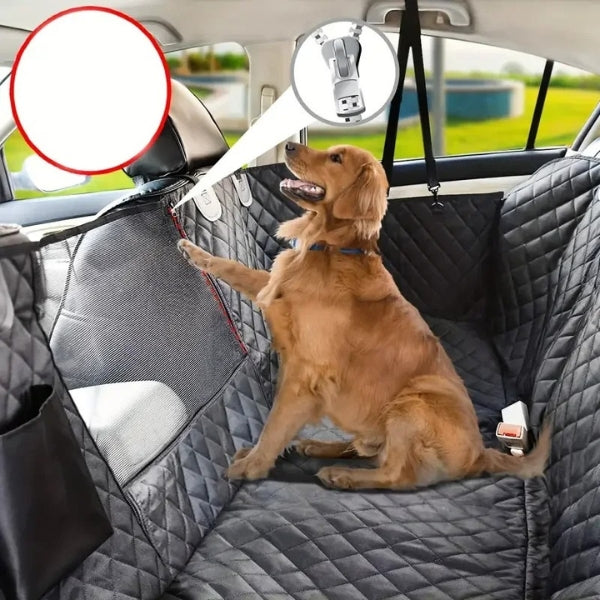Lisslune | Dog Car Seat with Hard Bottom & Back Seat Extender for Travel | Car Seat Protection for Large Dogs