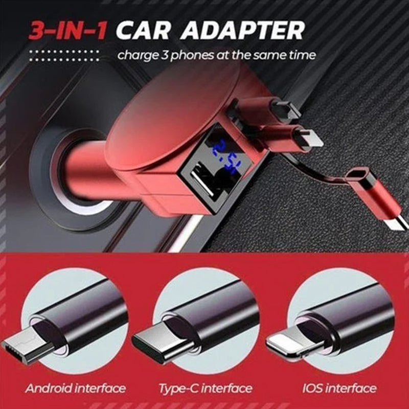 Lisslune | 3-in-1 Fast Car Charger