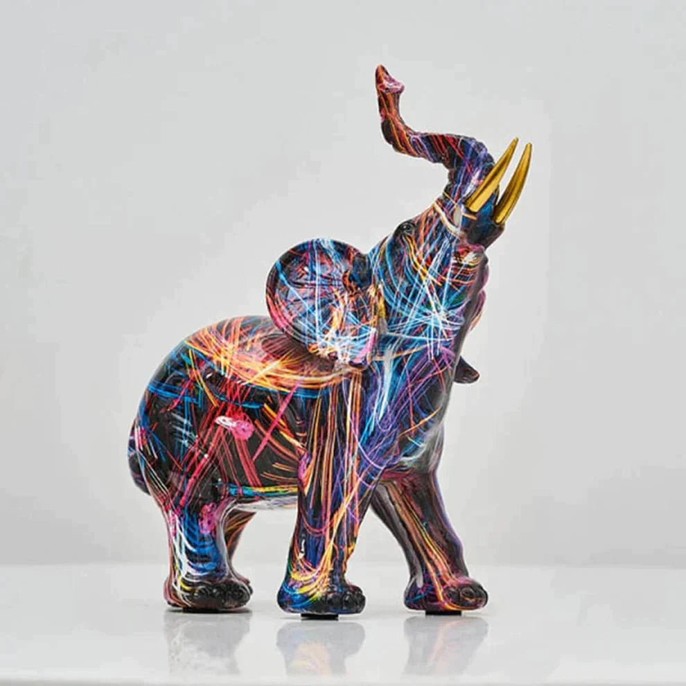 Lisslune | VibrantTrunk – Modern Elephant Art Sculpture