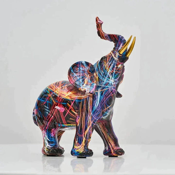 Lisslune | VibrantTrunk – Modern Elephant Art Sculpture
