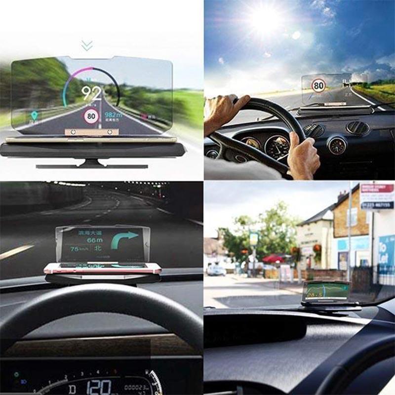 Lisslune | Car phone holder with navigation projector & wireless charging