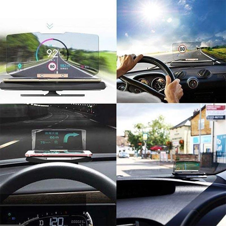 Lisslune | Car phone holder with navigation projector & wireless charging
