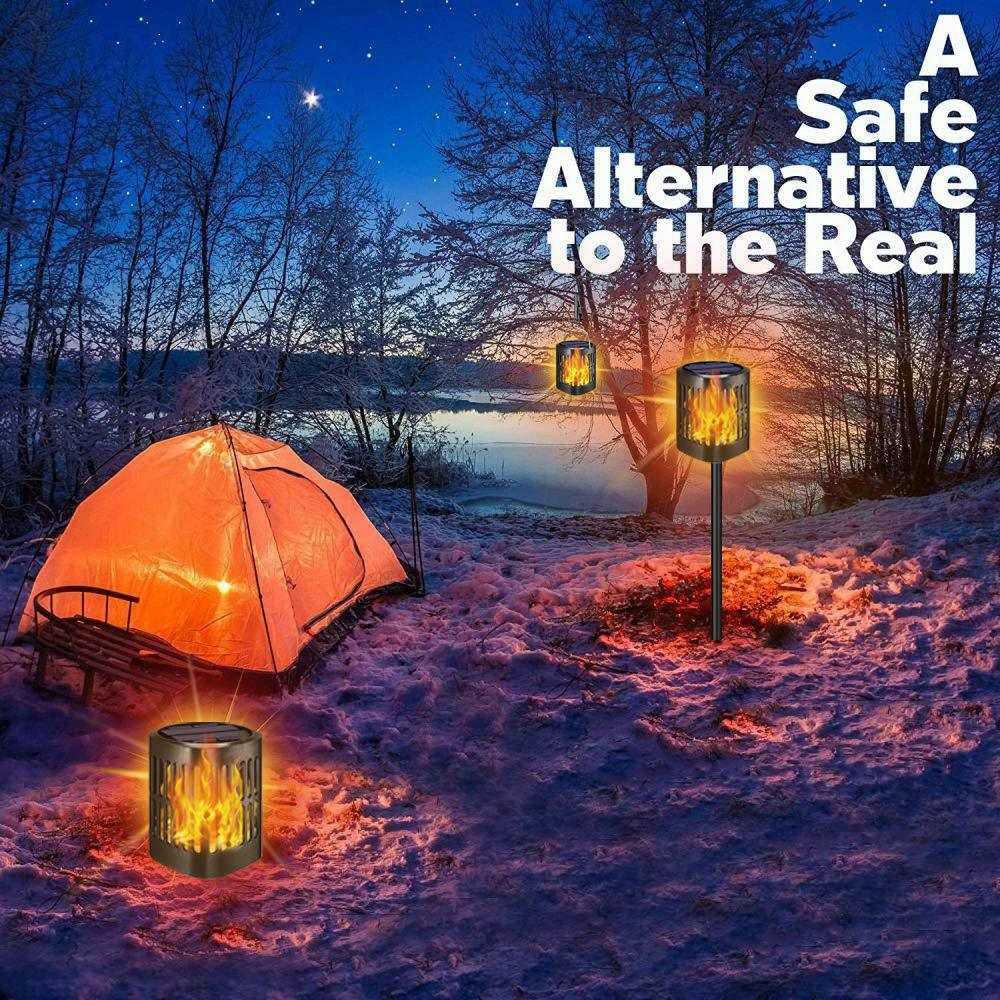 Lisslune | Solar LED Flame Lantern – Decorative Outdoor Lighting for Garden and Terrace with Hanging Possibility
