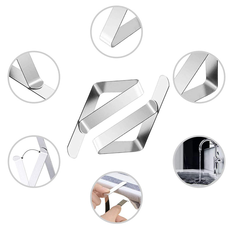 Lisslune | Stainless Steel Tablecloth Clips (Set of 4)