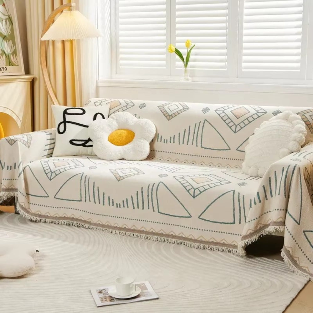 Lisslune | Meringue Chenille Geometry Sofa Cover