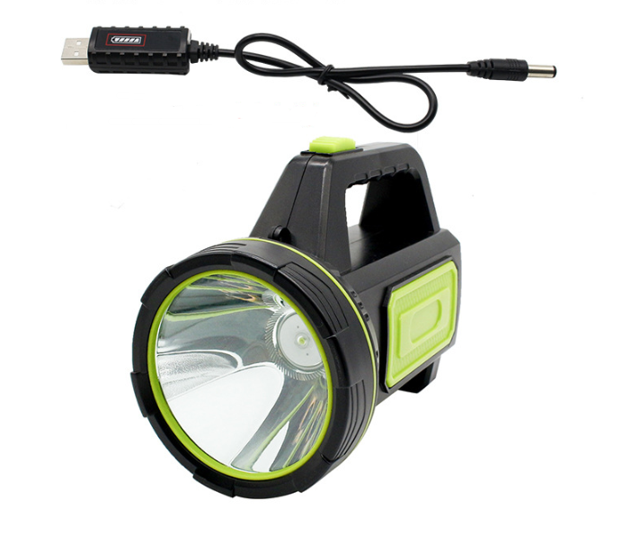 Lisslune | LED flashlight with side spotlight – Portable work light for camping and emergencies