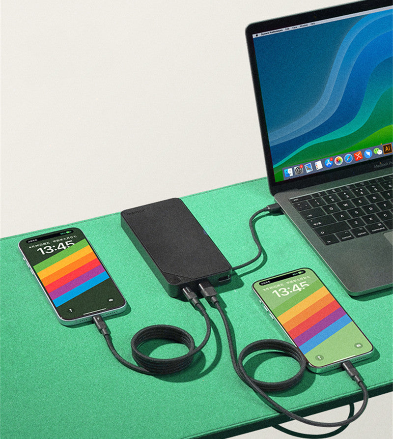 Lisslune | Next-Generation High-Capacity 30W Fast Charging Power Bank with Built-in Cable