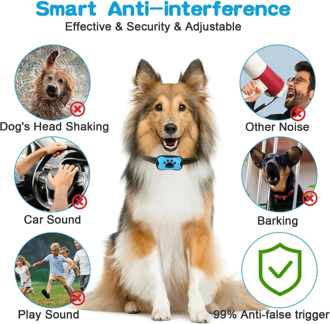 Lisslune | Anti-Bark Dog Collar – Stop Unwanted Barking with the BarkBuddy Vibration Training Collar for Dogs