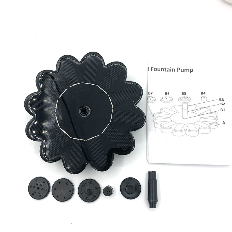Lisslune | Solar-powered fountain for the garden – Flower design water feature for ponds and pools