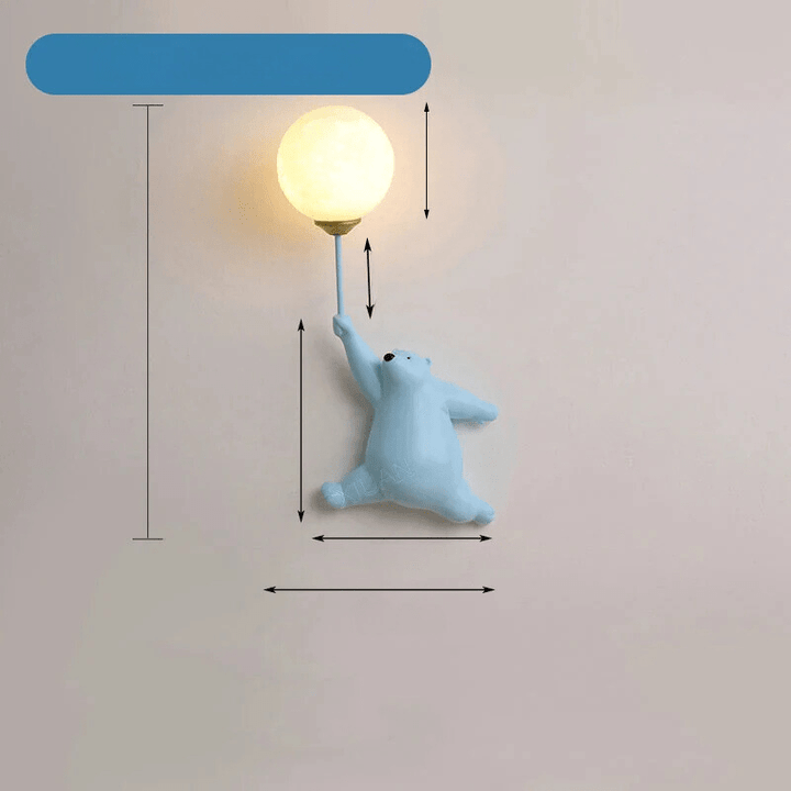 Lisslune | FairyGlow – Cartoon Wall Light for Kids | Magical Night Light with 3D Moon Design