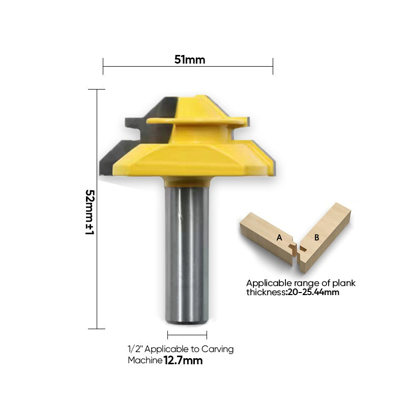 Lisslune | Router Bit 45-Degree Glue Joint Lock Miter
