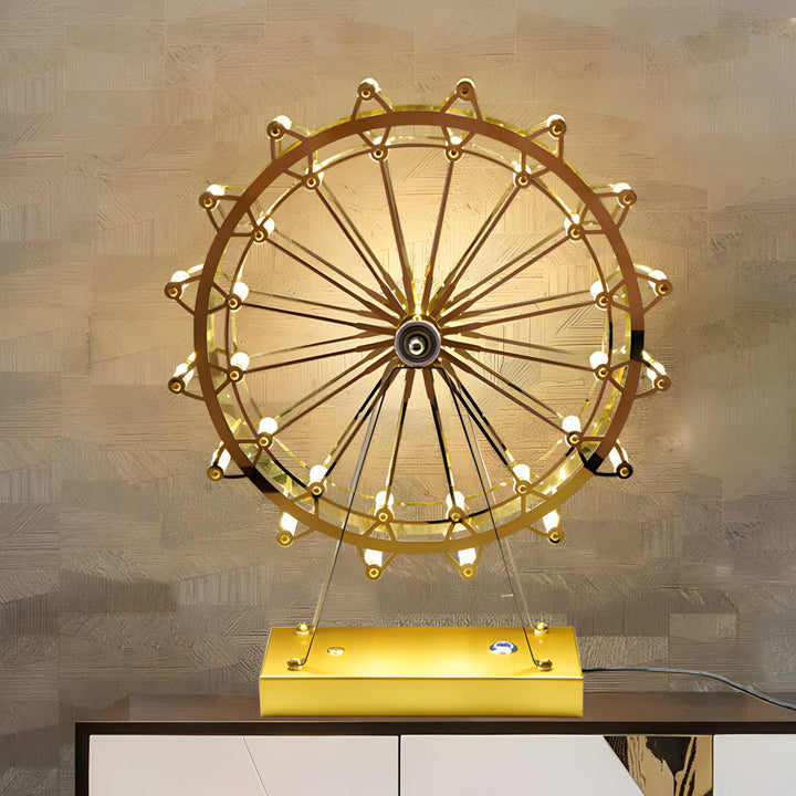 Lisslune | Golden Paris Wheel LED Desk Lamp