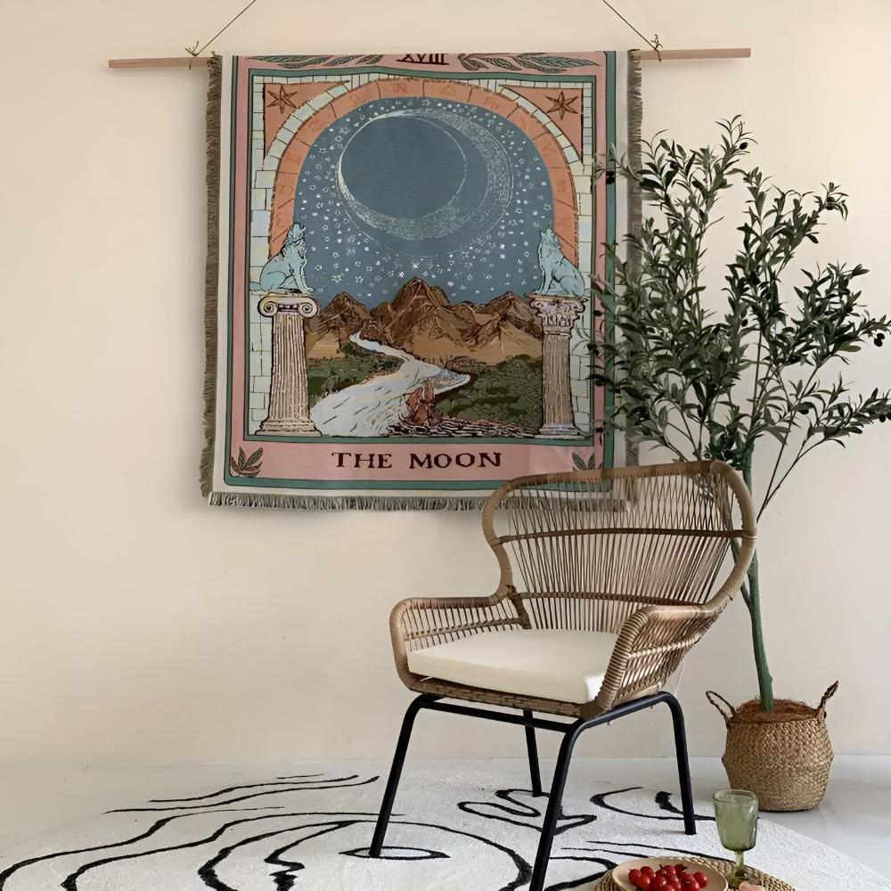 Lisslune | Moon Tarot Tapestry Blanket