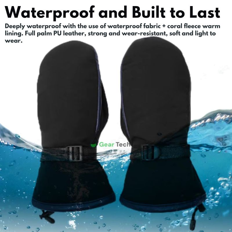 Lisslune | Electric Heating Hand Warmer Gloves | Dual-Sided Heating, Waterproof & USB Rechargeable for Skiing, Hiking, Mitten & Daily Use