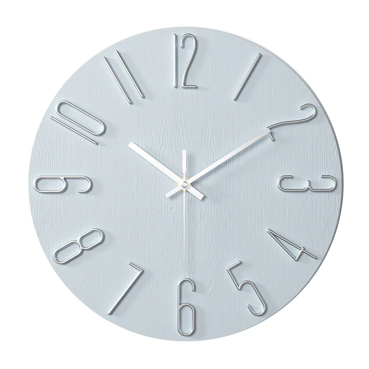 Lisslune | Modern Black Wall Clock | 30 cm Silent Minimalist Design