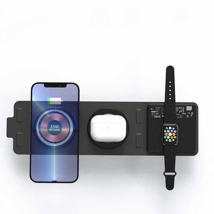 Lisslune | 3-In-1 Folding Portable Magnetic Wireless Charger
